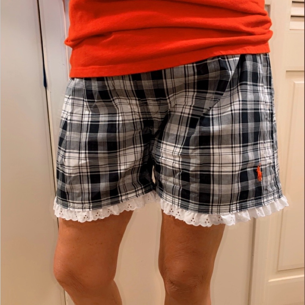 80s-90s Throwback Style Specialty Sewn New Mens Polo Boxers adorned W/Lace Women